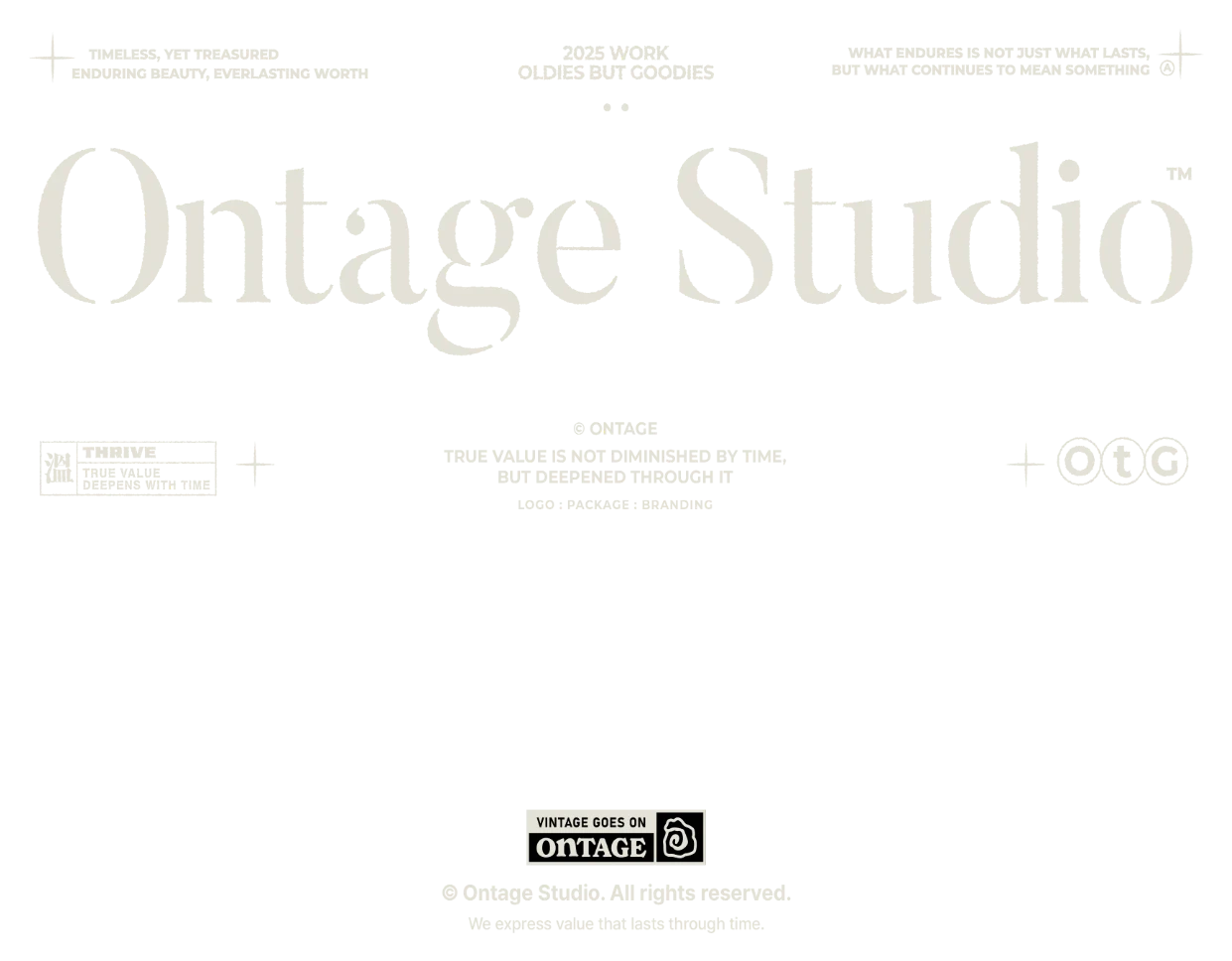 Ontage Studio — Vintage Goes On